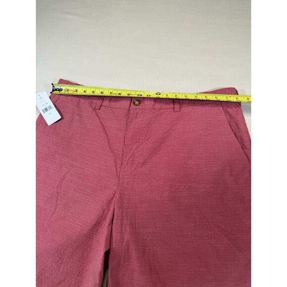 Tommy Hilfiger Flat Front Shorts Men 40/10 Heather Red Chino Casual Prep Island - Picture 5 of 8